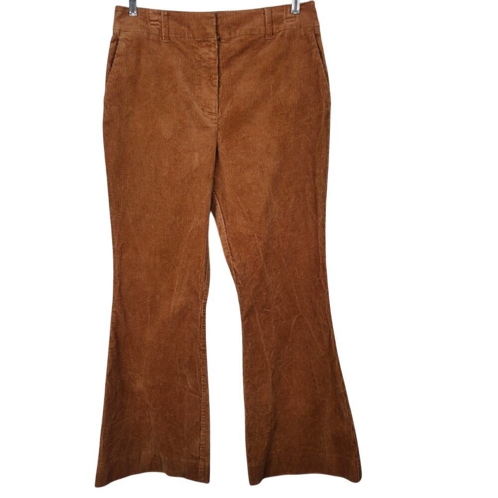 Boden Brown Corduroy Flare Pants High Rise 10R 70s Retro Boho
